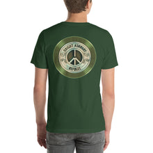 Haight Ashbury Refugee - Green Logo - Unisex Staple T-Shirt | Bella + Canvas 3001