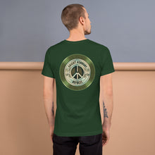 Haight Ashbury Refugee - Green Logo - Unisex Staple T-Shirt | Bella + Canvas 3001