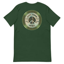 Haight Ashbury Refugee - Green Logo - Unisex Staple T-Shirt | Bella + Canvas 3001