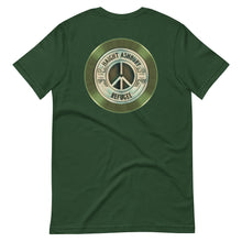 Haight Ashbury Refugee - Green Logo - Unisex Staple T-Shirt | Bella + Canvas 3001