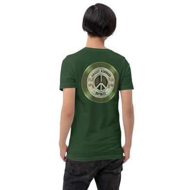 Haight Ashbury Refugee - Green Logo - Unisex Staple T-Shirt | Bella + Canvas 3001