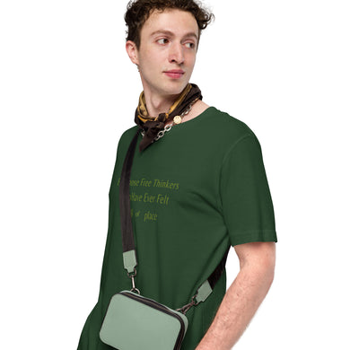 Haight Ashbury Refugee - Green Logo - Unisex Staple T-Shirt | Bella + Canvas 3001