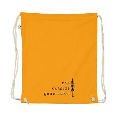 The Outside Generation - Organic Cotton Logo Drawstring Bag - EarthPositive EP76