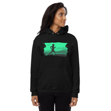 The Outside Generation - Female Runner - Green - Unisex Fleece Hoodie - Hanes P170