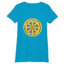 Haight Ashbury Refugee - Summer of Love 50th Anniversary - Blue - Women's Fitted T-Shirt - Next Level 1510