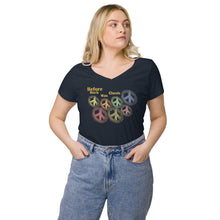 Before Rock Was Classic - Peace 1 - Women's Fitted V-Neck T-Shirt | B&C TW045