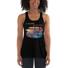 The Outside Generation - Standup Paddleboard - Women's Flowy Racerback Tank - Bella + Canvas 8800