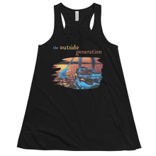 The Outside Generation - Standup Paddleboard - Women's Flowy Racerback Tank - Bella + Canvas 8800