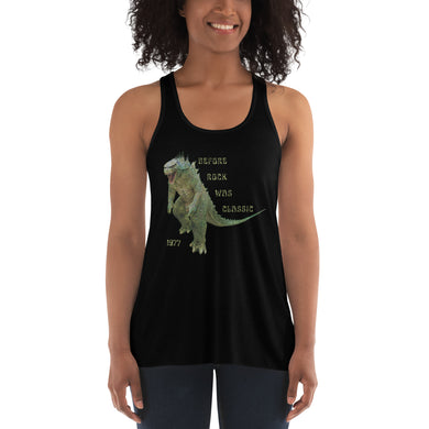 Before Rock Was Classic - Godzilla - Women's Flowy Racerback Tank - Bella + Canvas 8800