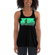 The Outside Generation - Female Runner - Green - Women's Flowy Racerback Tank - Bella + Canvas 8800