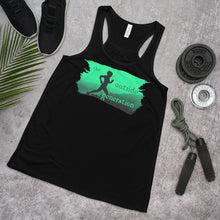 The Outside Generation - Female Runner - Green - Women's Flowy Racerback Tank - Bella + Canvas 8800