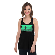 The Outside Generation - Female Runner - Green - Women's Flowy Racerback Tank - Bella + Canvas 8800